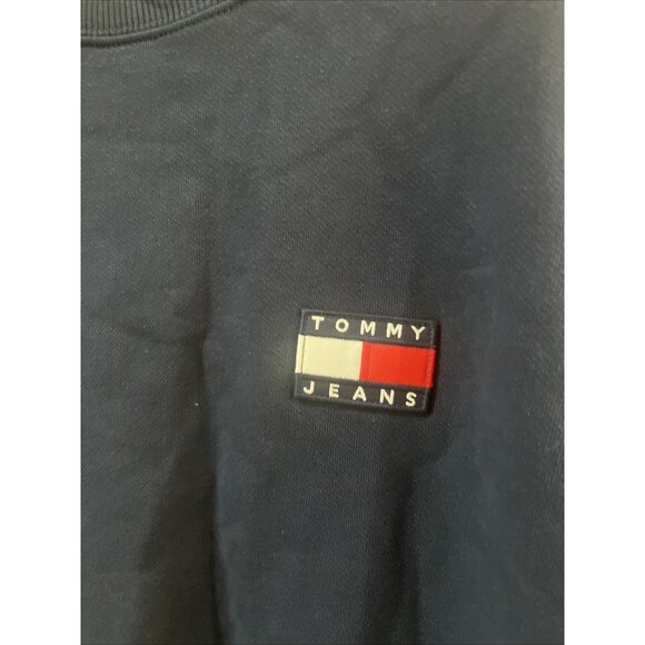 TOMMY HILFIGER Unisex Sweatshirt Jumper Small Navy Blue Cotton NWOT - Picture 2 of 9